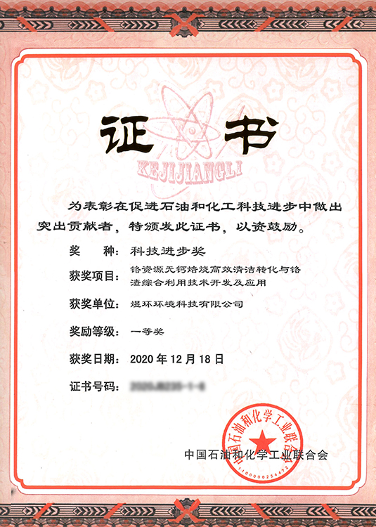 2020年度中國(guó)石油和化學(xué)工業(yè)聯(lián)合會(huì)科技進(jìn)步獎(jiǎng)一等獎(jiǎng)
